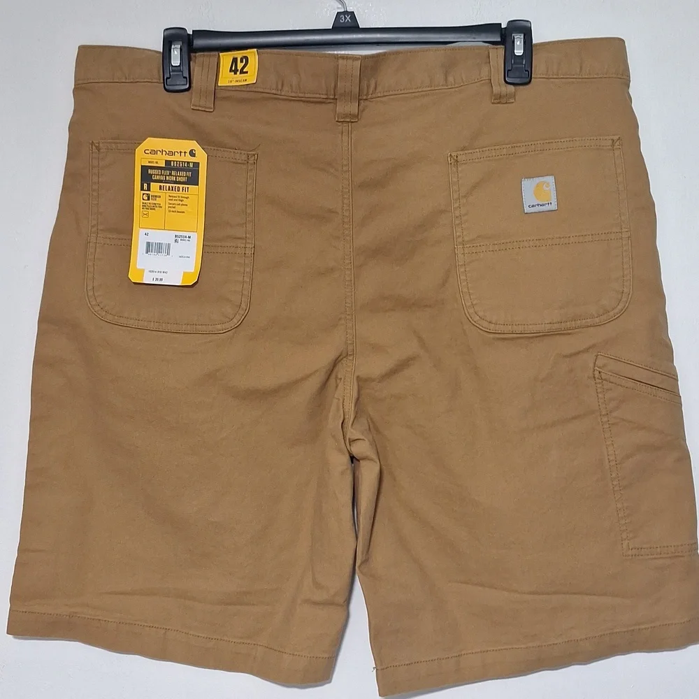 Carhartt Relaxed Fit Canvas Work Shorts Tan